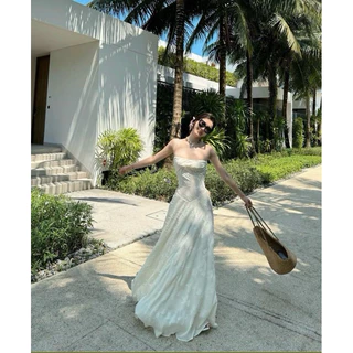 THU.NSTORE-ĐẦM MIDI NUDE HOA NỔI 2S VIỀN REN 💐