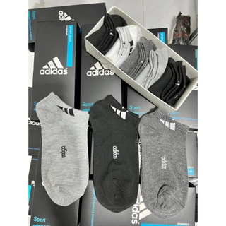 Hộp 5 Đôi Tất ADIDAS Nam Cổ Ngắn Cotton Kháng Khuẩn Chống Hôi Chân