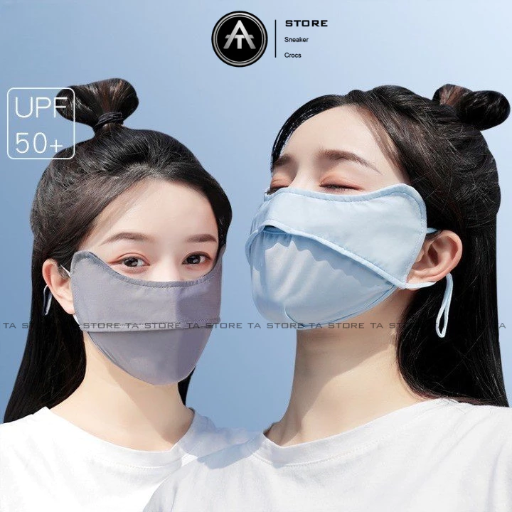 Khẩu trang chống nắng chống tia UV chất lụa băng mềm mịn mát thông thoáng
