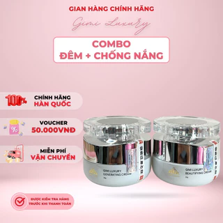 {Chính Hãng 100%} Combo Đêm+ Chống Nắng GiMi Luxury Hàn Quốc,dưỡng trắng, phục hồi, Sản Phẩm Chính Hãng