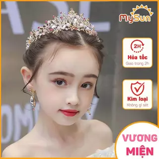 Vương miện công chúa cho bé gái cài tóc, trang trí bánh sinh nhật MySun