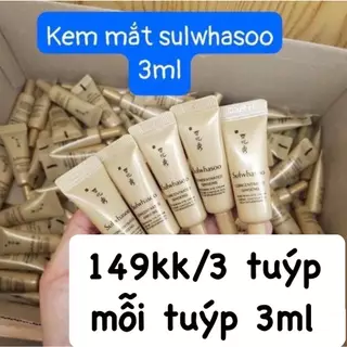 Set 3 tuýp kem mắt Sul mini nhân sâm giảm thâm,nếp nhăn