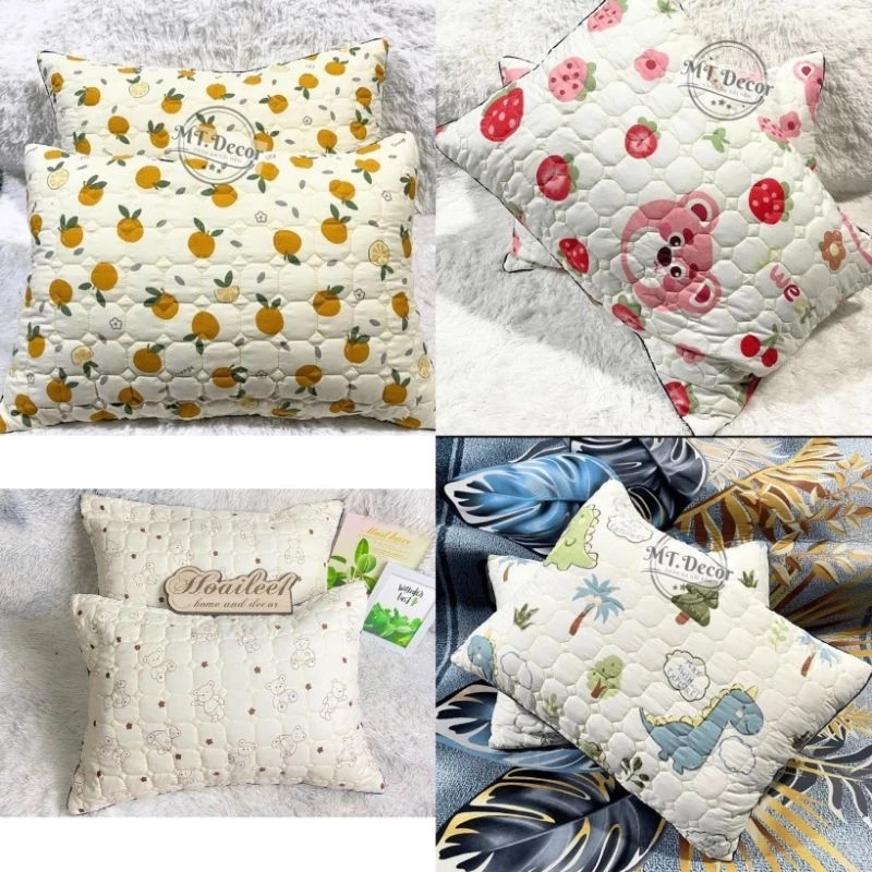 Vỏ Gối Đầu Trần Bông 50x70cm (1 chiếc) Vỏ Gối Đầu Đũi Bông Sơ Đậu Lành