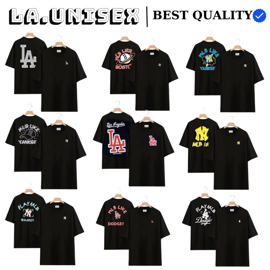 Áo Thun Nam Nữ MLB Vải 100%Cotton Định   275gsm Form Rộng Tay Lỡ Nhiều Màu
