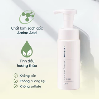 Sữa rửa mặt tạo bọt lành tính hỗ trợ ngừa mụn 180ML Chifure Foaming Face Wash (Có Túi Refill 150ML)