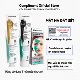 Mặt nạ đất sét Compliment Green, Gold mask detox, làm sạch da 80ml