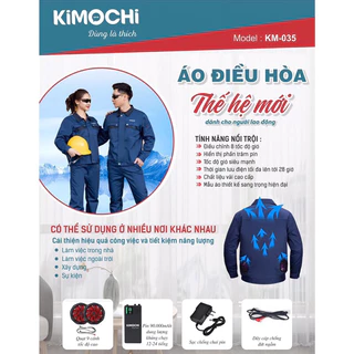Áo điều hoà chính hãng KIMOCHI, pin 30.000mah,12 tiếng liên tục , bh 12 tháng