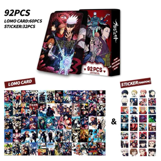 [Lomo Jujutsu 92] Bộ 60 lomo card Chú thuật hồi chiến + 32 Sticker anime Jujutsu Kaisen