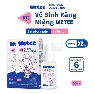 [COMBO2] Xịt Vệ Sinh Răng Miệng Cho Bé Từ 6 Tháng Tuổi Trở Lên 30ml (Safeformula Infant), Hỗ Trợ Ngăn Ngừa Hôi Miệng