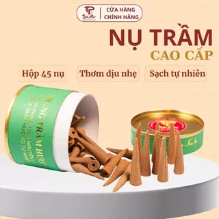 Nụ trầm hương Thiện Phát nhang sạch xông nhà tẩy uế đón tài lộc hộp 45 nụ tháp loại tiêu chuẩn và cao cấp