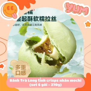 Bibizan Bánh mochi Trà Long Crisps nhân ăn kiêng siêu đỉnh (set 6 cái 270g) có ảnh shop tự chụp