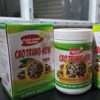 Bột Ngải Đen Cao Trung Sơn Hộp 600 Viên Nhộng Chính Hãng