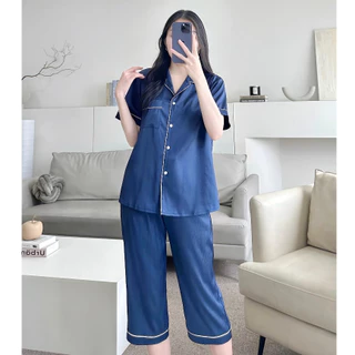 Đồ bộ Pijama lửng Lụa xước cao cấp mát nhẹ, thoải mái, phom bigsize Mĩm Store