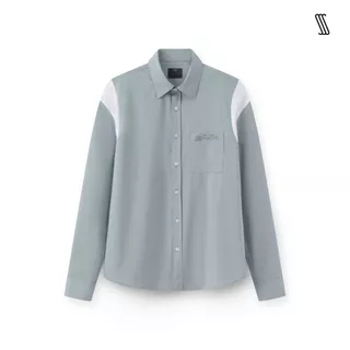 Áo sơ mi cổ đức tay dài nam SSSTUTTER áo chống nhăn bamboo thoáng mát phối vạt vai cá tính SAINT SHIRT