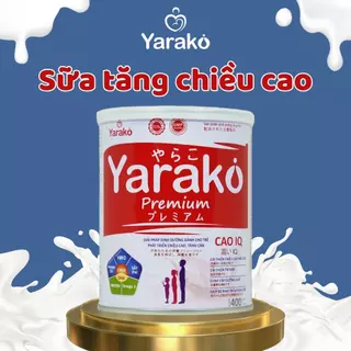 Sữa Tăng Chiều Cao YARAKO PREMIUM CAOIQ Giúp Cho Trẻ Phát Triển Chiều Cao Và Tăng Cân Hộp 400g