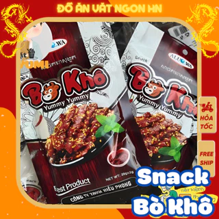 Đồ ăn vặt snack bò khô cay aluowa ăn vặt cổng trường ngon giá rẻ