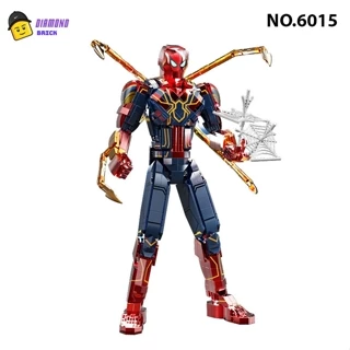 Đồ Chơi Lắp Ráp Kiểu LEGO Mô Hình Người Nhện Iron Spider Man Trong Avengers Marvel 6015