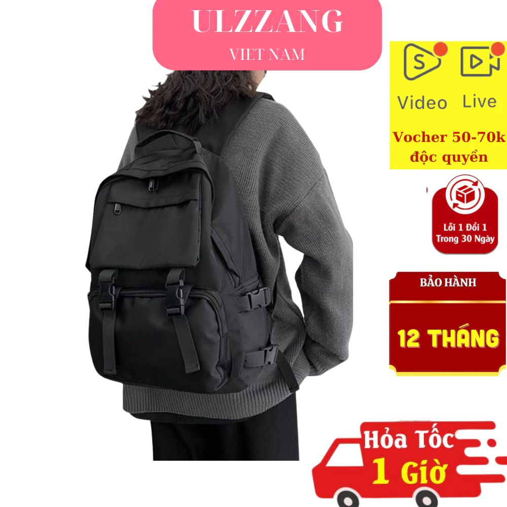 Balo nam nữ đi học Ulzzang basic chống nước, cặp sách laptop phong cách Unisex Hàn Quốc dành cho học sinh, sinh viên.