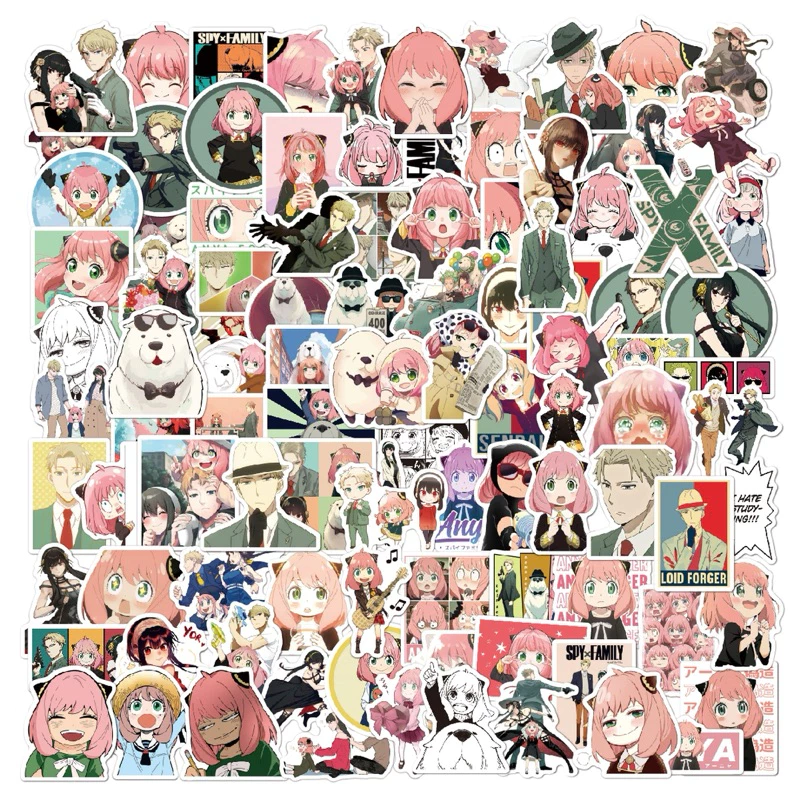 [Sticker SpyxFamily] Set 50 Sticker anime Spy x Family, điệp viên x gia đình