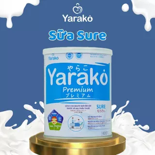 Sữa Cho Người Ốm YARAKO PREMIUM SURE Tăng Cường Khả Năng Phục Hồi Sức Khỏe Người Mới Ốm Dậy Sau Phẫu Thuật Hộp 400g