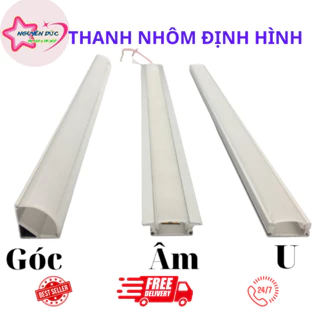 Thanh nhôm định hình, Nhôm âm 508, Dương 509, Góc 601 Thanh nhôm định hình dùng cho led dán nội thất