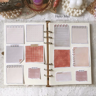 Bộ 20 giấy dán hình giấy ghi chú, giấy note trang trí sổ, DIY, journal, scrapbook