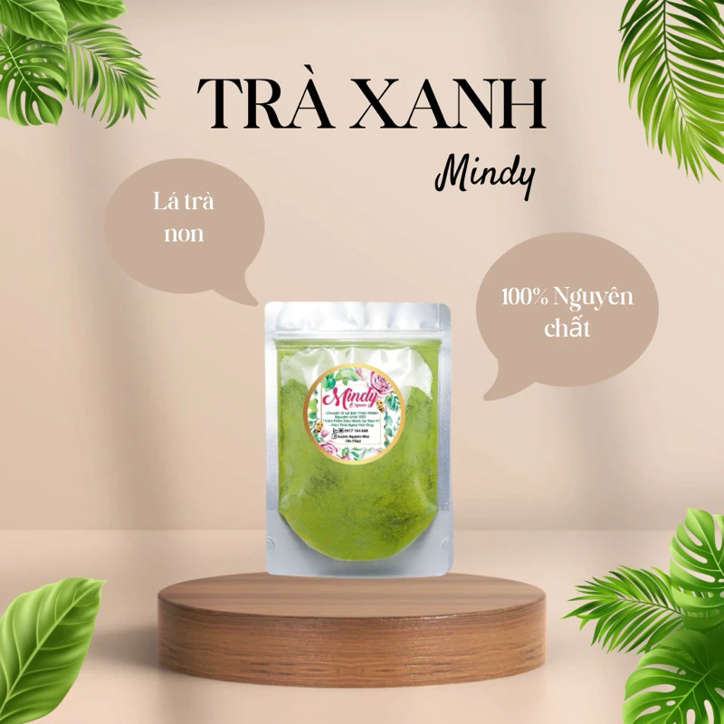 500 GRAM BỘT TRÀ XANH MINDY + KÈM CHAI UỐNG