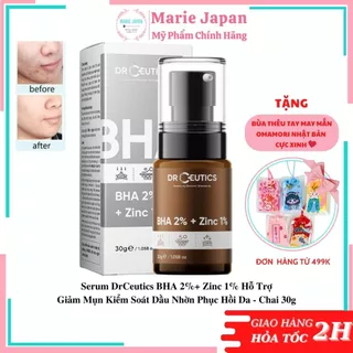 Serum DrCeutics BHA 2%+ Zinc 1% Hỗ Trợ Giảm Mụn Kiểm Soát Dầu Nhờn Phục Hồi Da - Chai 30g