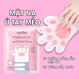 Mặt nạ ủ da tay dưỡng ẩm trắng sáng mềm mịn hình chân mèo SADOER