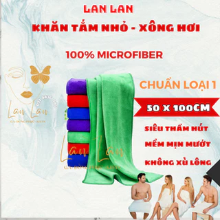 Khăn tắm spa Lan Lan, khăn quấn body chất vải 100% Microfiber mềm mịn thấm hút nước - Kích thước 50x100cm