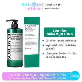 Sữa Tắm Ngừa Mụn Lưng Some By Mi AHA-BHA-PHA 30 Days Miracle Acne Body Cleanser 400g