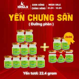 [COMBO 10 HŨ TẶNG 5] Yến chưng Đường phèn Kingly