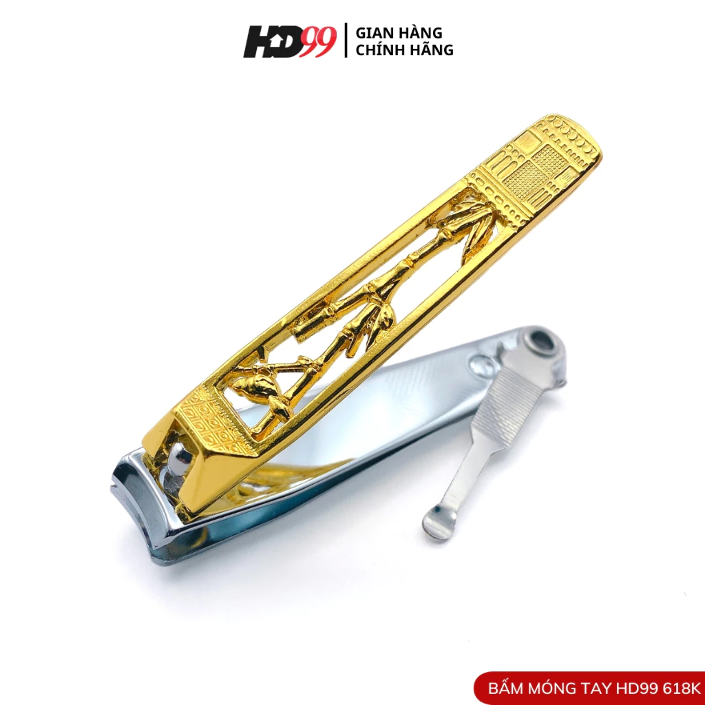 Bấm Móng Tay, Cắt Móng Tay HD99 618K, Dụng Cụ chăm sóc Móng hoạ tiết cây trúc vàng