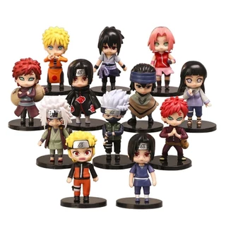 CÓ VIDEO [ Mua 5 tặng 1 ][ hỏa tốc hcm ] Mô hình 12 nhân vật Naruto Kakashi Sasuke Itachi Gaara Sakura 8cm