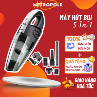 Máy Hút Bụi Cầm Tay Mini Không Dây Đa Năng 5IN1 Lực Hút Cực Mạnh 20.000Pa, Công Suất 120W Hút Bụi Oto, Sofa, Giường Nệm