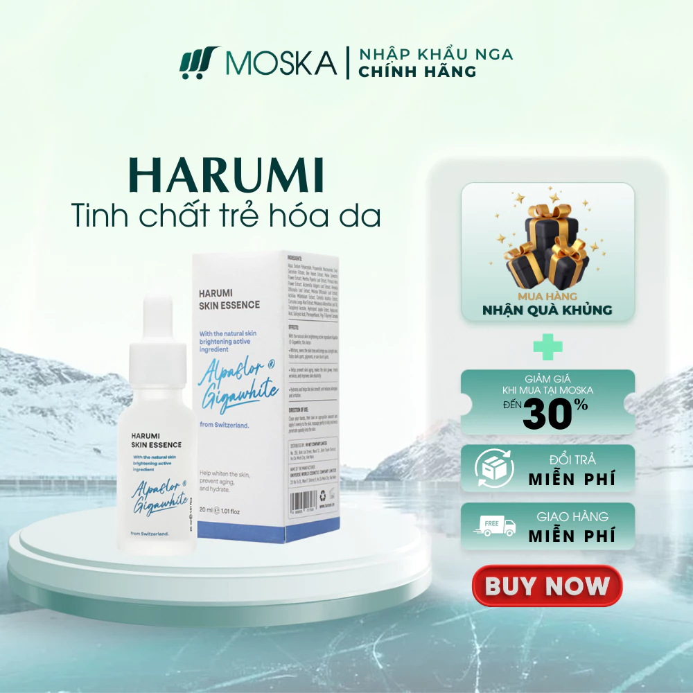 Tinh Chất Trẻ Hóa Da HARUMI Giúp Da Căng Mịn, Chống Lão Hõa, Giảm Độ Nhăn Da, Giảm Thâm| Moska Shop