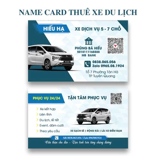 In Danh Thiếp Card Visit | Name Card | Bưu Thiếp Thuê Xe Xe Taxi - Grab - Xe Du Lịch Gia Đình | In Theo Yêu Cầu