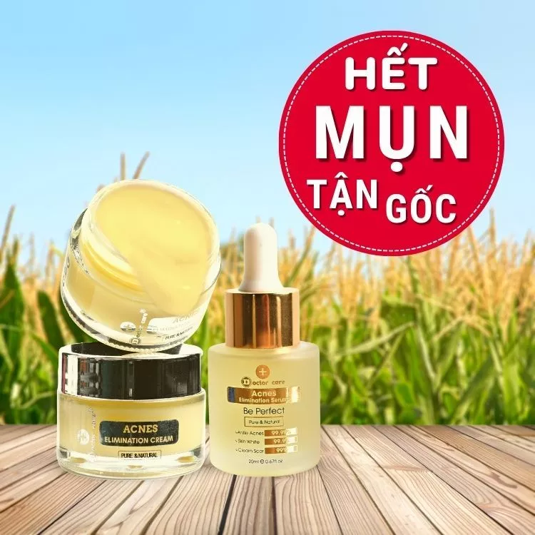 Bộ Tri Mụn trắng da mờ thâm mụn dành cho da dầu Doctor Care (SERUM l + KEM )