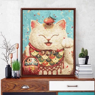 KHUNG 1.6cm -Tranh sơn dầu số hóa rẻ,đẹp- CÓ SƠN BÓNG,đã căng khung, size 40x50-tranh tô màu theo số