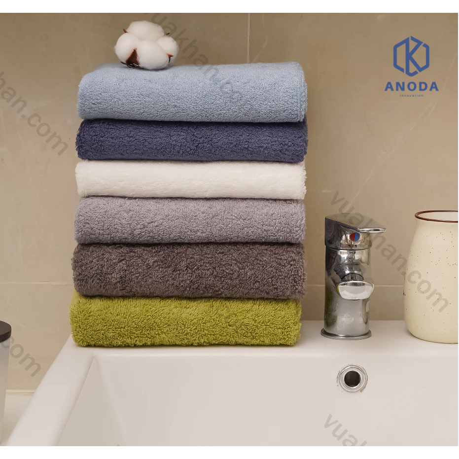 Khăn Tắm Xuất Hàn Set 3 cái Khăn 40x80cm Trọng lượng 170gr 100% Cotton Cao Cấp Sợi chải kỹ  Anoda