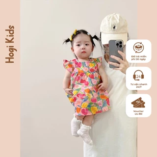 [ Hogi Kids ] Váy Bé Gái Họa Tiết Hoa Tulip Chất Liệu Thô Hàn Cho Bé Gái 10-26kg