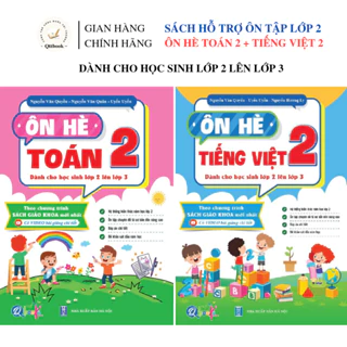 Sách - [ Dành cho học sinh từ lớp 2 lên lớp 3 ] - Combo 2 quyển ôn hè toán và tiếng việt 2