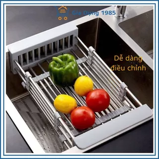 Kệ Inox Gác Bồn Rửa Chén Bát Đa Năng Chất Liệu Inox 304 Không Gỉ Có Thể Điều Chỉnh Kích Thước  4.6 GIADUNG1985