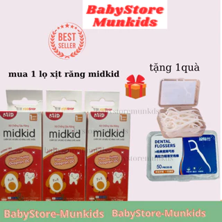 Xịt răng Midkid hương táo đỏ chống sâu sún hà mủn cho bé răng chắc khỏe