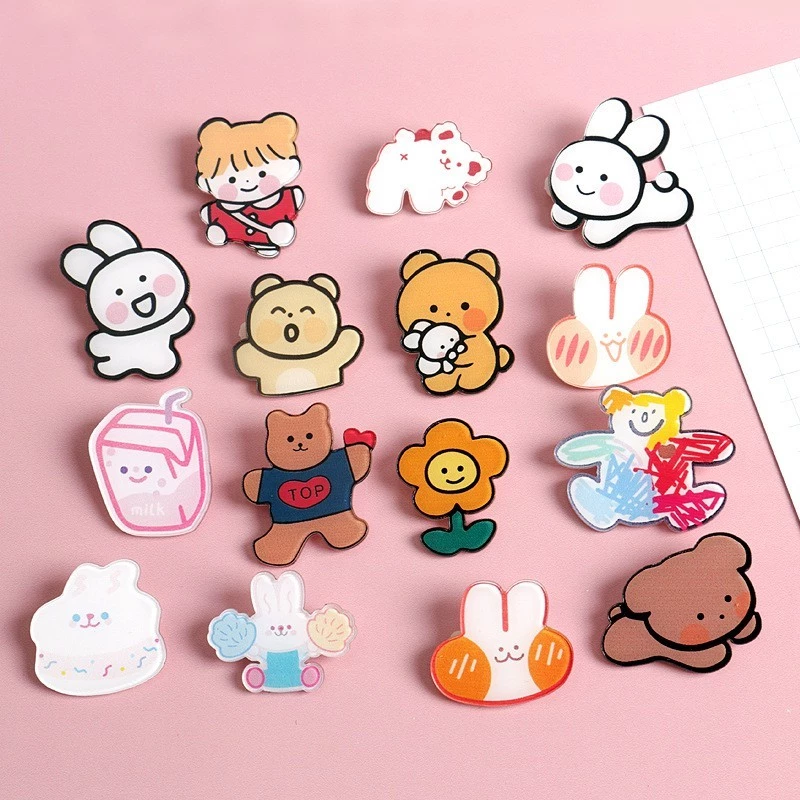 Sticker cute pin cài áo phụ kiện trang trí túi xách balo