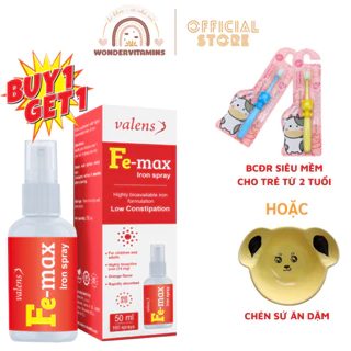 (Mua 1 tặng 1) Sắt xịt thông minh Fe-max cho trẻ em & người lớn - Cứu tinh thiếu máu chai 50ml