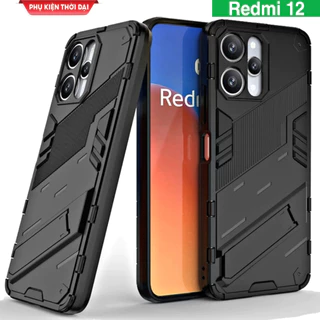 Ốp lưng Redmi 12 / Note 12R 5G / Poco M6 Pro 5G Iron Man Ver 2 chống sốc giá đỡ mặt lưng xem phim bảo vệ camera