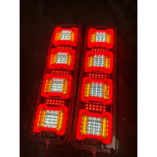 1 đôi đèn hậu ô tô 4 khoang 24v siêu led thế hệ mới