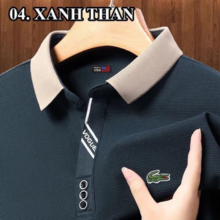 Áo polo nam cao cấp cộc tay có cổ thêu logo cá sấu vải cá sấu cotton CVC thoáng mát lịch sự (A103)