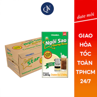 Thùng 12 Hộp Sữa Đặc Ngôi Sao Phương Nam Xanh Lá - Hộp 1284G Nguyên liệu pha chế Quang Nhung